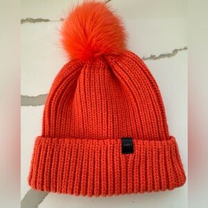 Obey Orange Pom-Pom Beanie